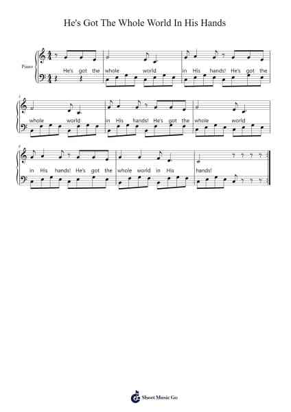 He's Got the Whole World in His Hands Sheet Music by undefined-Arr.Duttdes Dawnpril