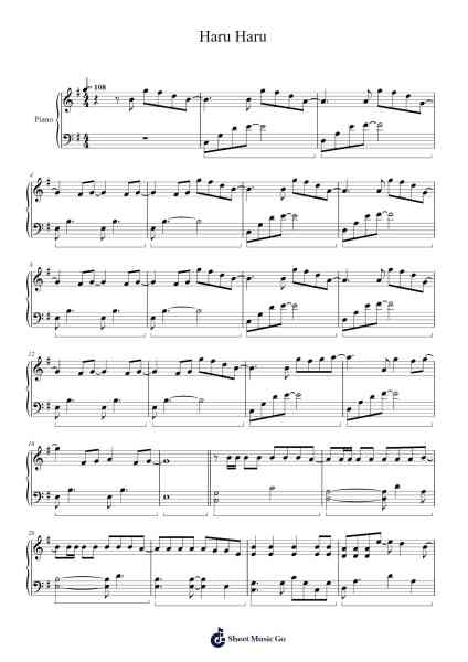 Haru Haru Musica per pianoforte di Winlaide Kellian - Arr.Ossharp Nortiane