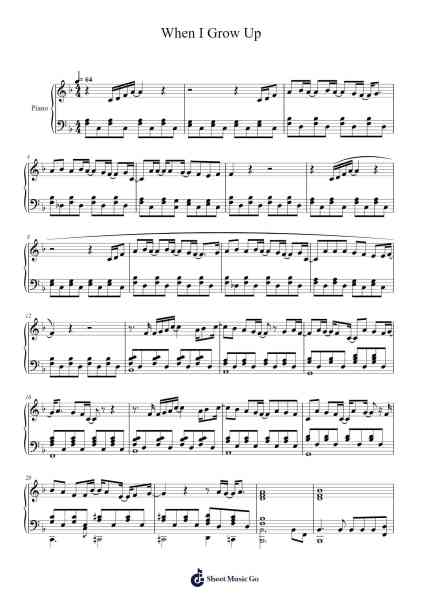 When I Grow Up Sheet Music by Bailey Fenton-Arr.Dilmos