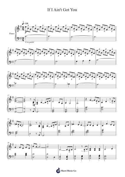 If I Ain't Got You Notenblatt von Alicia Keys-Arr.Bivien