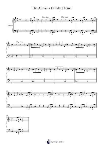 The Addams Family Theme Sheet Music by Vic Mizzy-Arr.Lenshaw