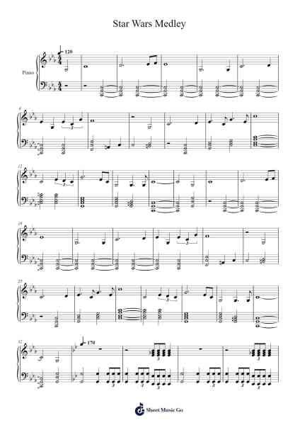 Star Wars Medley Sheet Music by John Williams-Arr.Ribloor