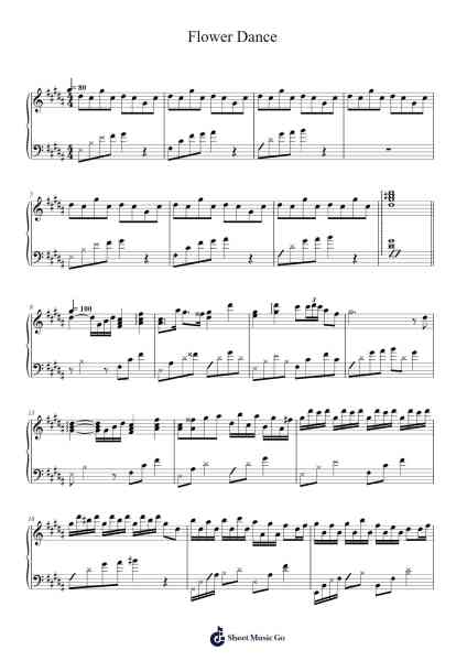 Flower Dance Sheet Music by DJ Okawari-Arr.Fowpher