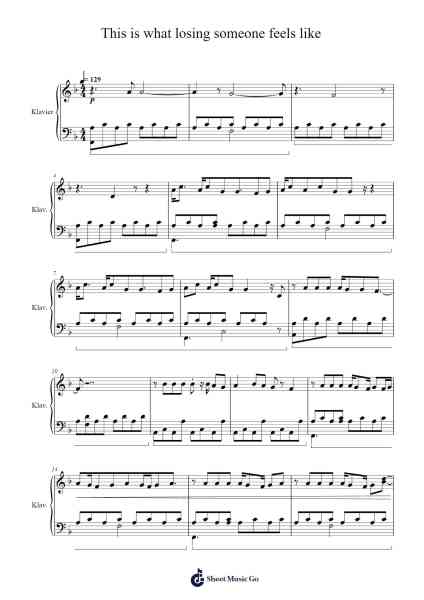This is what losing someone feels like Sheet Music by JVKE-Arr.Hudcie Rhoclark