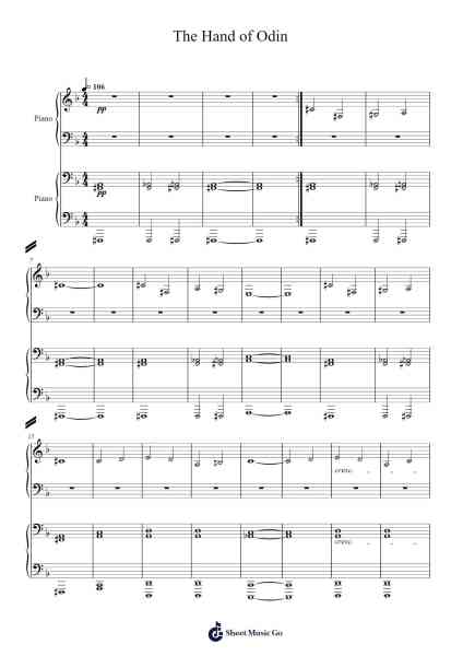 The Hand of Odin Sheet Music by Bear McCreary-Arr.Conpiers