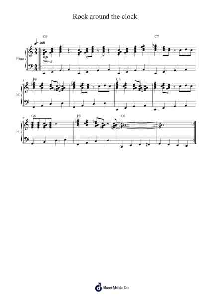 Rock around the clock Sheet Music by Bill Haley & His Comets-Arr.Make