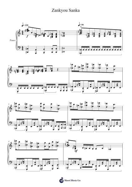 Zankyou Sanka Sheet Music by Noxy-Arr.Golddon
