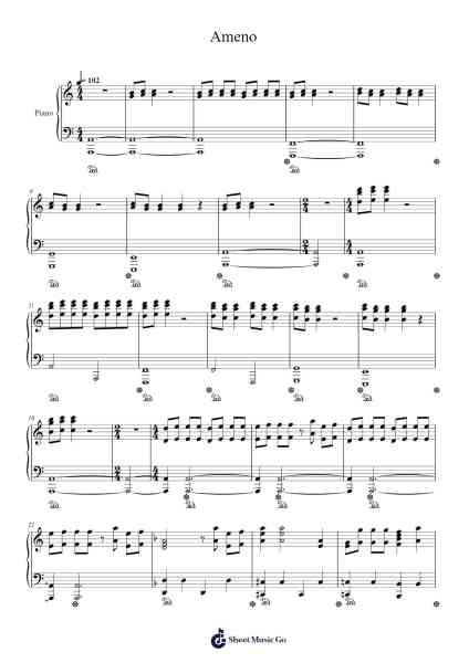 Ameno Sheet Music by Era-Arr.Youngvian
