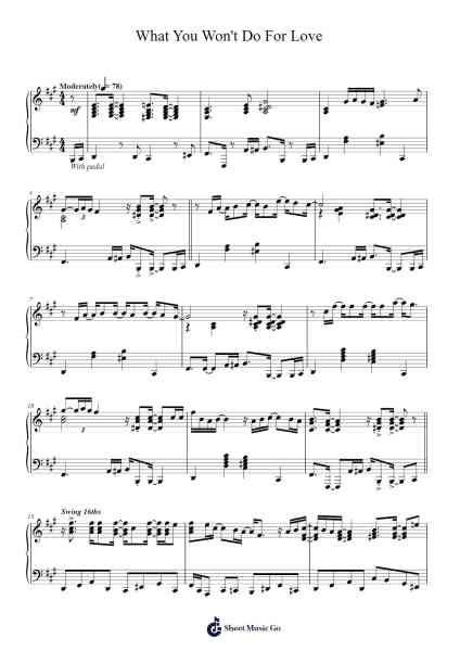 What You Won't Do For Love Sheet Music by Bobby Caldwell-Arr.Kingrell