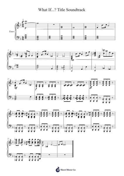 What If...? Title Soundtrack Sheet Music by Laura Karpman-Arr.Blybohm