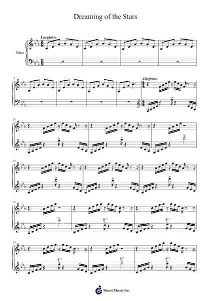 Dreaming of the Stars Sheet Music by Alej-Arr.Taypeare Rolius