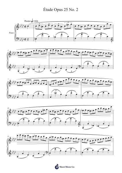 Étude Op. 25, No. 2 in F Minor Sheet Music by Frédéric Chopin-Arr.Jorrell