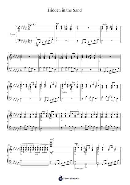 Hidden in the Sand Sheet Music by Tally Hall-Arr.Waygrid