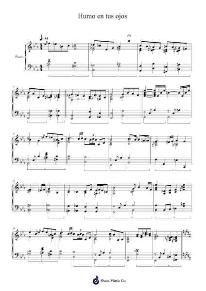 Humo en tus ojos Sheet Music by Jerome Kern-Arr.Odewyatt
