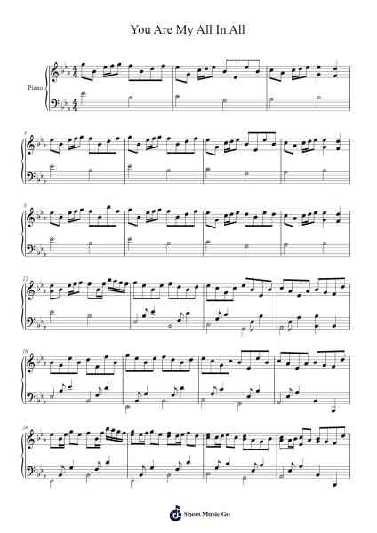 You Are My All In All Sheet Music by undefined-Arr.Jannuel Graceche