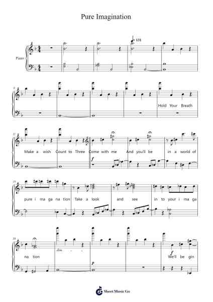 Pure Imagination Sheet Music by Leslie Bricusse & Anthony Newley-Arr.Poundpe