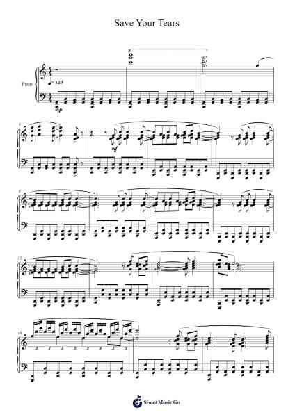 Save Your Tears Sheet Music by The Weeknd-Arr.Waygrid