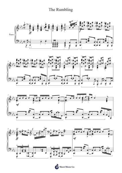 The Rumbling Sheet Music by SiM-Arr.Everkeith Abters