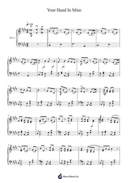 Your Hand In Mine Sheet Music by Explosions in the Sky-Arr.Blithediah