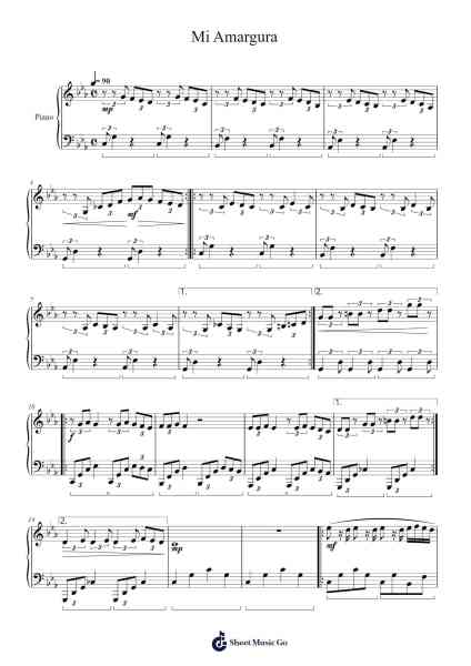 Mi Amargura Sheet Music by Victor Ferrer-Arr.Larfox Efquinn