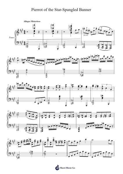 Pierrot of the Star-Spangled Banner Sheet Music by ZUN-Arr.Boyletio Wanleigh