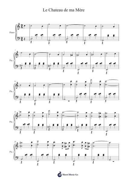 Le Chateau de ma Mère Sheet Music by Vladimir Cosma-Arr.Comnions Irlay
