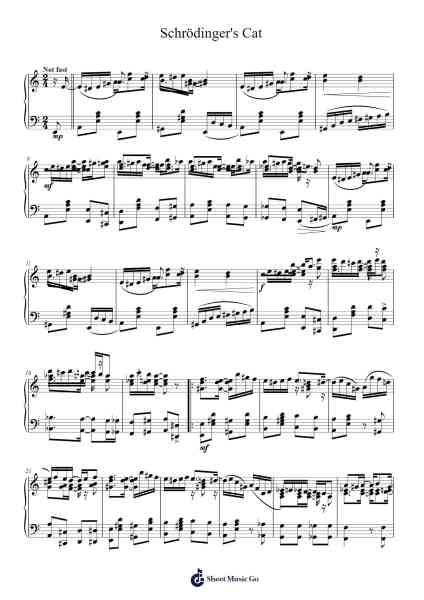 Schrödinger's Cat Sheet Music by The Ghost Of A Saber Tooth Tiger-Arr.Bownio Elroytier