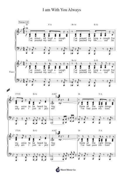 I am With You Always Sheet Music by Heidi-Arr.Binggram Ararence