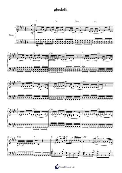 abcdefu Sheet Music by GAYLE-Arr.Sweetxe Goldthune