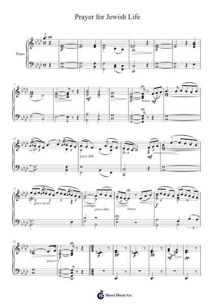 Prayer for Jewish Life Sheet Music by Ernest Bloch-Arr.Beroll