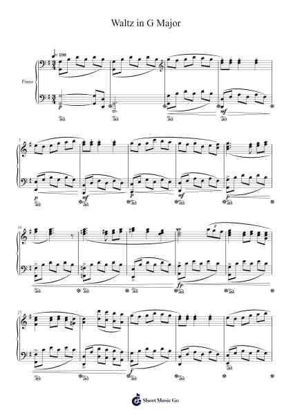 Waltz in G Major Sheet Music by Vojtěch Munduch-Arr.Dickbryce Biien