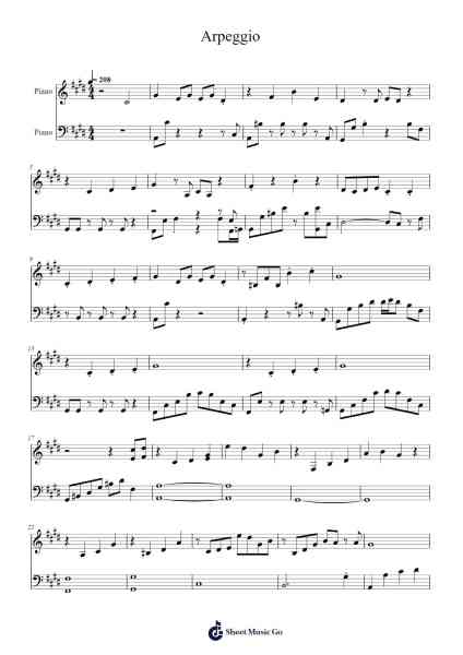 Arpeggio Sheet Music by ichika Nito-Arr.Pehall