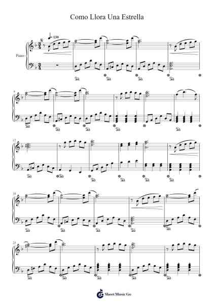 Como llora una estrella Sheet Music by Alfredo Sadel-Arr.Virgreg