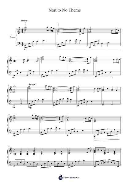 Naruto No Theme Sheet Music by Toshiro Masuda-Arr.Bowen Stellow