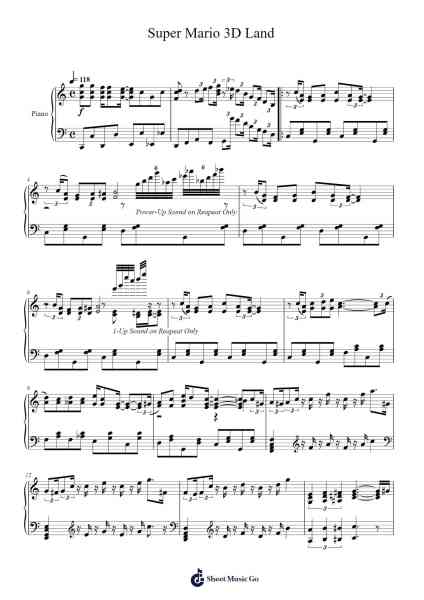 Super Mario 3D Land Sheet Music by Asuka Hayazaki/Takeshi Hama/Mahito Yokota-Arr.Zangline