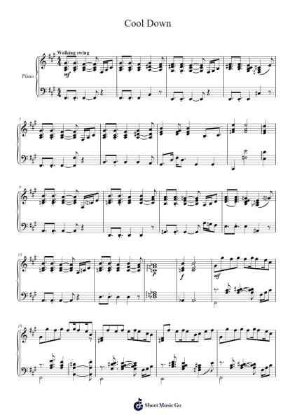 Cool Down Sheet Music by Yann Van Der Cruyssen-Arr.Harjo