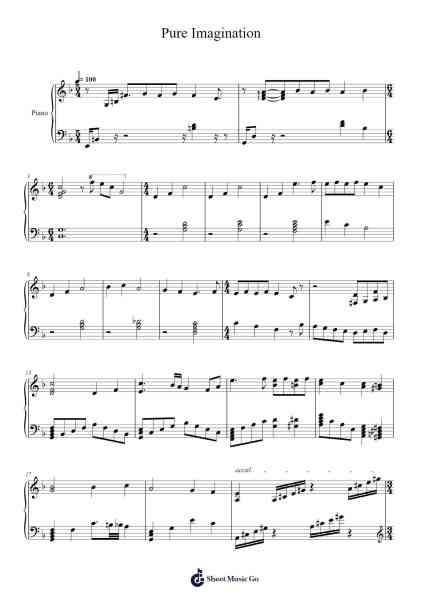 Pure Imagination Sheet Music by Gene Wilder-Arr.Judmons Bairdchel