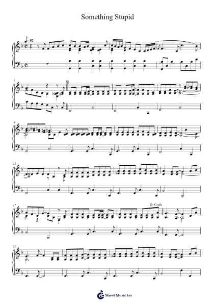 Something Stupid Sheet Music by Frank Sinatra-Arr.Keatsshua Beareade