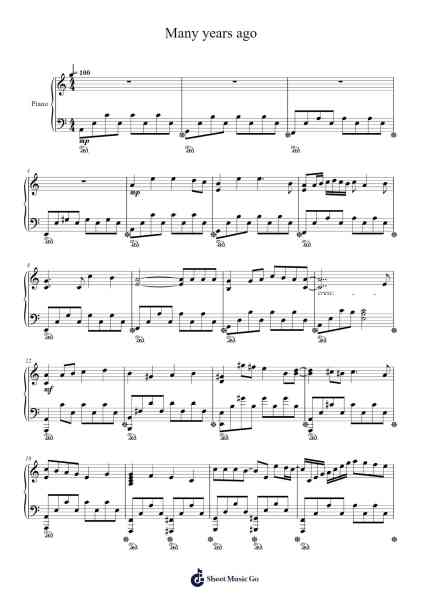 Many years ago Sheet Music by AntonisPat-Arr.Vogtthia