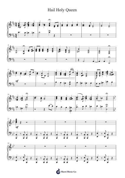 Hail Holy Queen Sheet Music by Locan-Arr.Vanbins