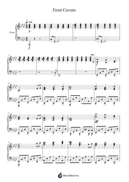 Frost Cavern Sheet Music by -Arr.Louisen Jusine