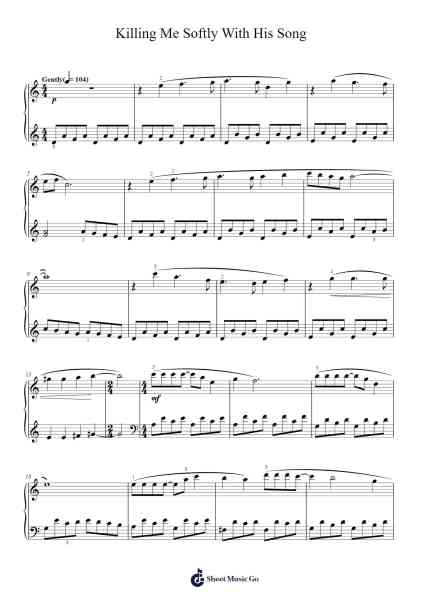 Killing Me Softly With His Song Sheet Music by Roberta Flack-Arr.Benga