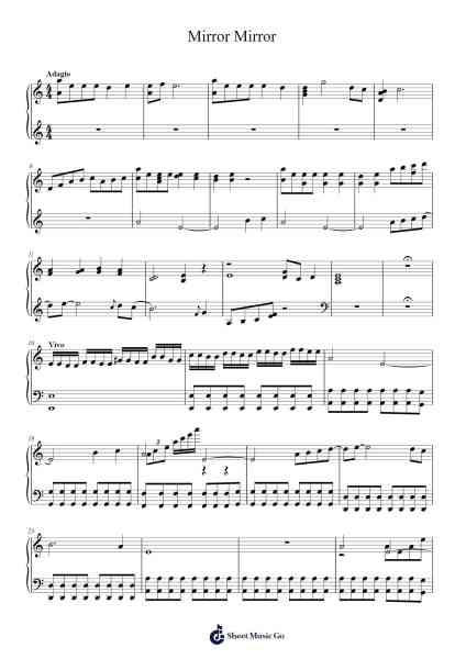 Mirror Mirror Sheet Music by Jeff Williams-Arr.Dechad