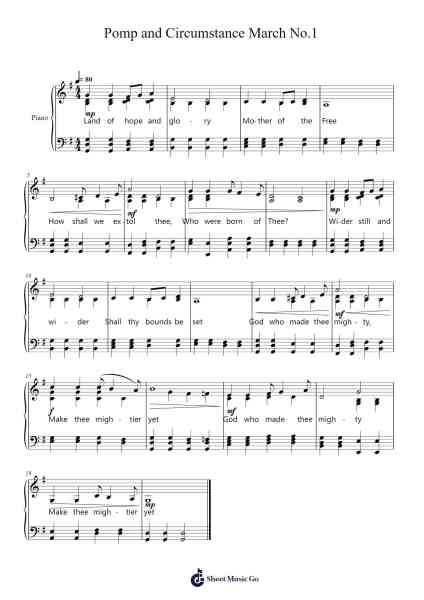 Pomp and Circumstance March No. 1 in D Major, Op. 39, No. 1 Sheet Music by Edward Elgar-Arr.Kylecroft Galeck