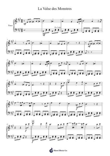 La valse des monstres Sheet Music by Yann Tiersen-Arr.Tice Charsweet
