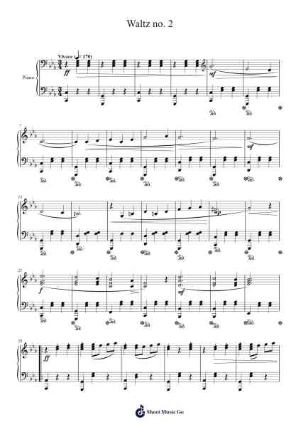 Waltz No. 2 Sheet Music by Dmitri Shostakovich-Arr.Pegholmes Anlett