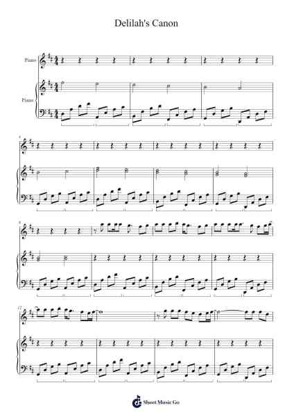 Canon in D Sheet Music by Pachelbel/Plain White T's-Arr.Fanold Moulmar