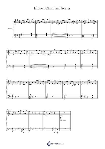 Broken Chord and Scales Sheet Music by Henry Lemoine-Arr.Molsham