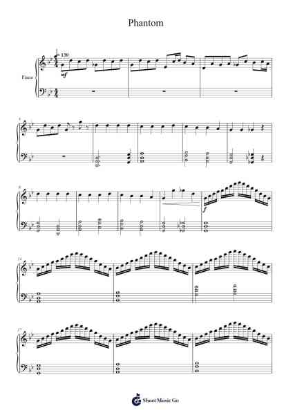 Phantom Sheet Music by F-777-Arr.Stilhan Dalter