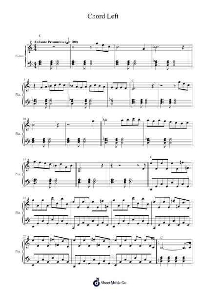 Chord Left Sheet Music by Agnes Obel-Arr.Primeg
